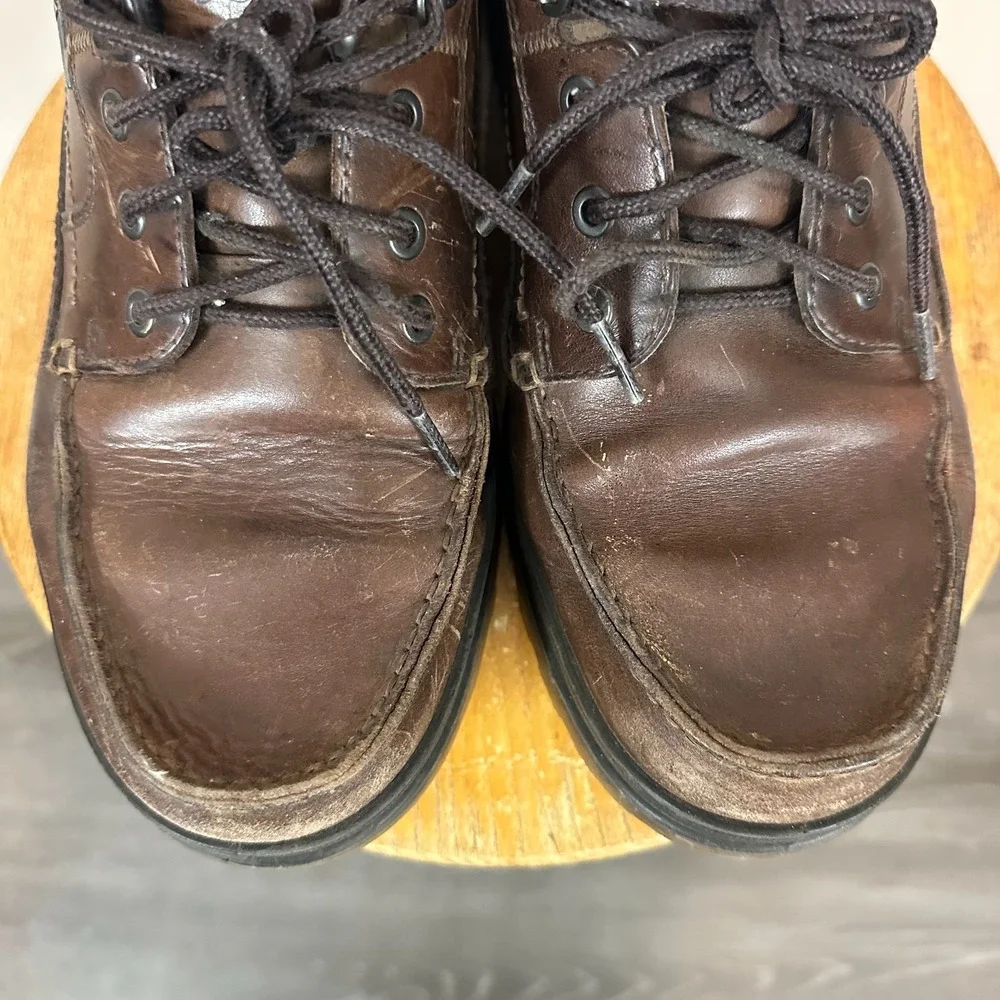 Ecco Track 25 Mens 43 US 9-9.5 Hiking Shoes Brown Leather Waterproof Gore Tex
